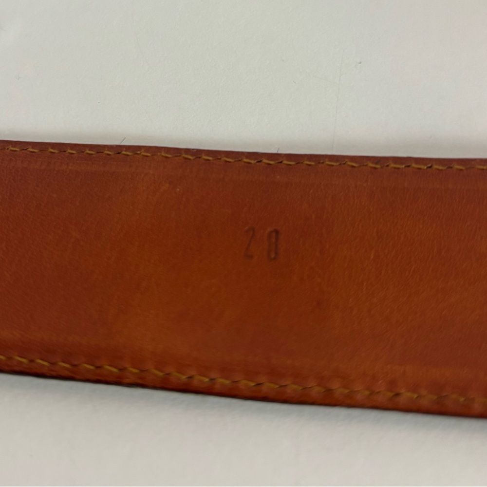 Vtg Ralph Lauren Collection genuine crocodile belt brown 28 - Picture 8 of 11